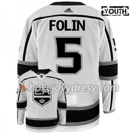 Dětské Hokejový Dres Los Angeles Kings CHRISTIAN FOLIN 5 Adidas Bílá Authentic